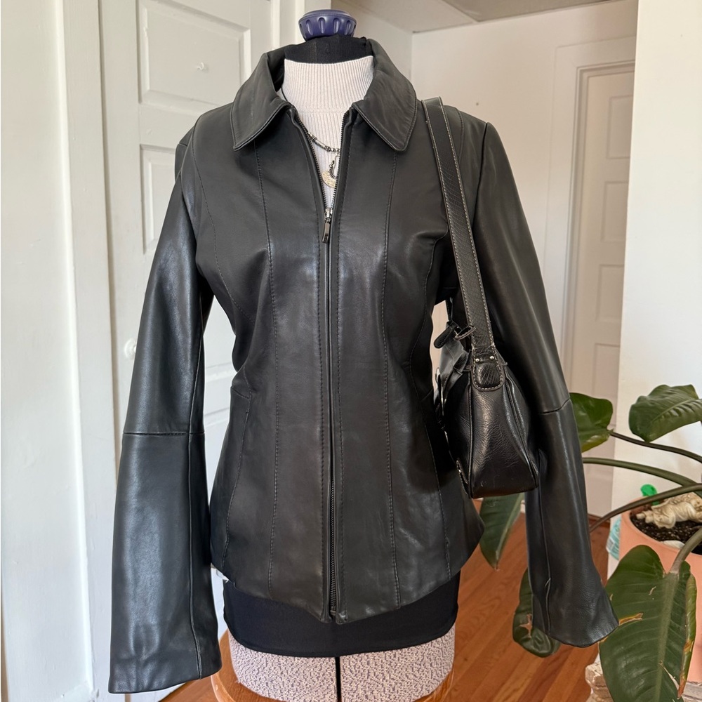 Black Leather Women's Jacket